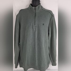 IZOD Saltwater Men’s 1/4 Zip Pullover Sweatshirt Green Size XL AS3263